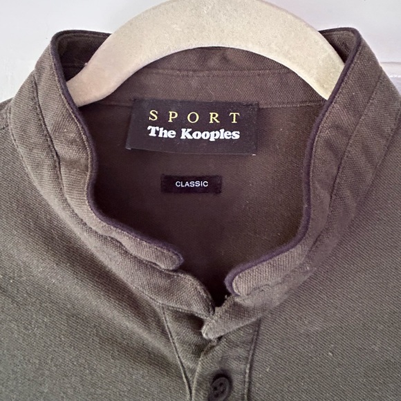 The Kooples Classic fit polo in Army Green. - Picture 3 of 4